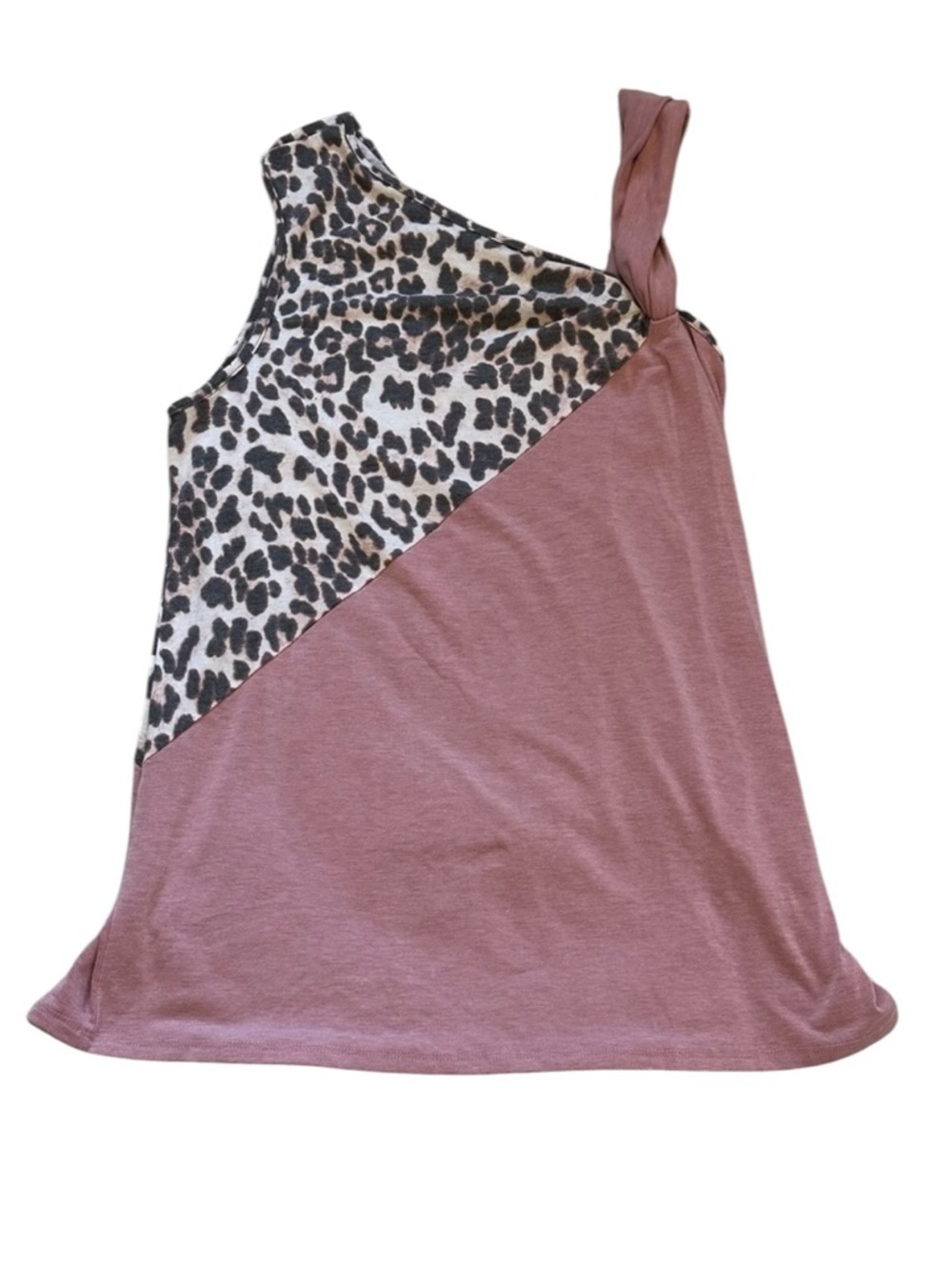 Lovely Melody, Leopard Print and Rose Tank Top in XL.